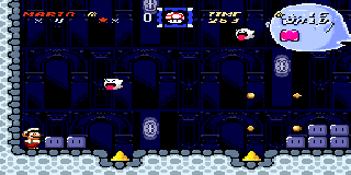 Screenshot Thumbnail / Media File 1 for Super Mario World (USA) [Hack by Stark v1.0Beta] (~Mario's Return Again)